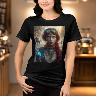 Steampunk Victorian Industrial Dam Adventuress T Shirt