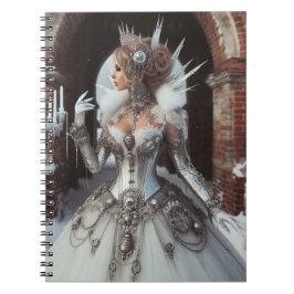 Steampunk Victorian Industrial Winter Ice Queen Anteckningsbok