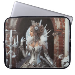 Steampunk Victorian Industrial Winter Ice Queen Laptop Fodral