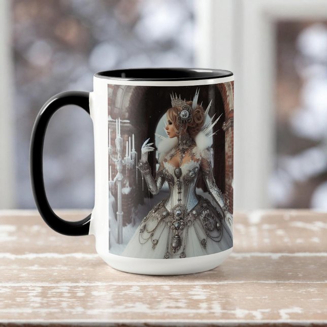 Steampunk Victorian Industrial Winter Ice Queen Mugg (Skapare uppladdad)