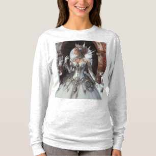 Steampunk Victorian Industrial Winter Ice Queen T Shirt