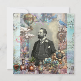 Steampunk Victorian Man och hans dröm Tack