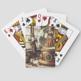 Steampunk Victorian Music Snö Globe Performers Casinokort