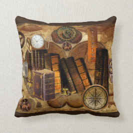 Steampunk Victorian Old Karta Collage Kudde