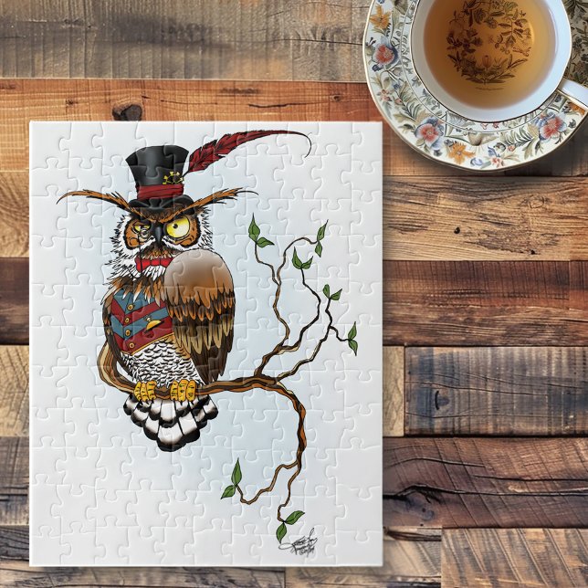 Steampunk Victorian Uggla Pussel (Skapare uppladdad)