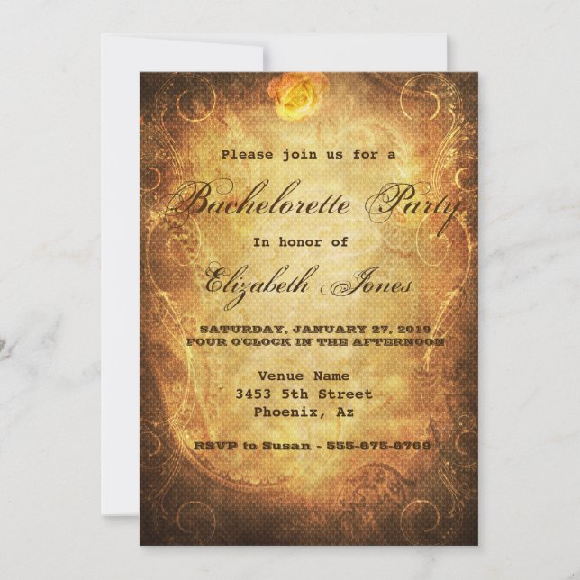 Steampunk Victorian Vintage Sängvätningsparty Inbjudningar (Framsida)