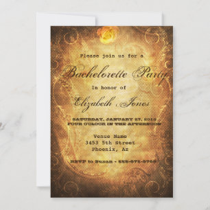 Steampunk Victorian Vintage Sängvätningsparty Inbjudningar