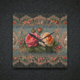 Steampunk Victorian Wall Clock Fyrkantig Klocka