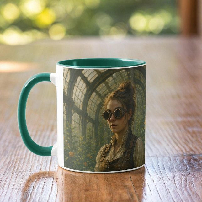 Steampunk Victorian Whimsical Gardener Art Mugg (Skapare uppladdad)