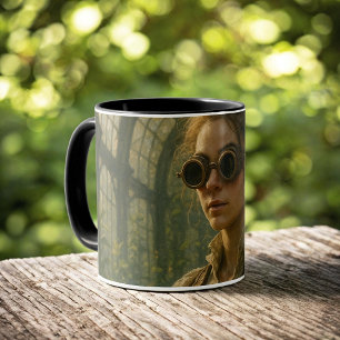 Steampunk- Victoriansk trädgårdskonst Mugg