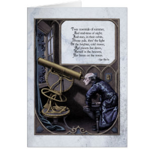 Steampunk Viktorian Art Card för "kvällsstjärnor" Hälsningskort