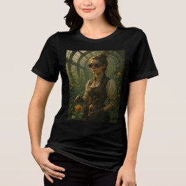 Steampunk viktoriansk trädgårdskonst t shirt