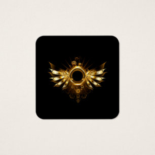 Steampunk vingar fyrkantigt visitkort