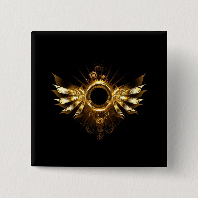 Steampunk vingar knapp (Framsida)