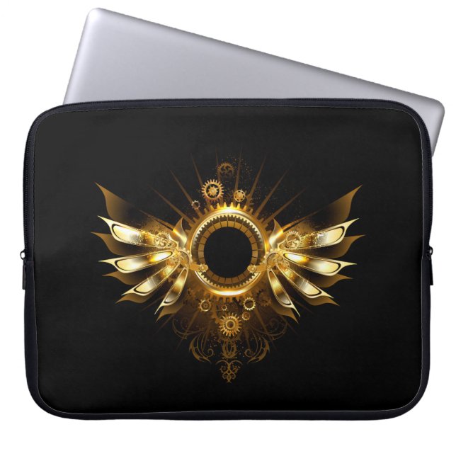 Steampunk vingar laptop fodral (Framsidan)