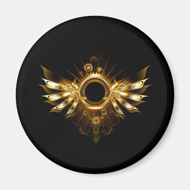 Steampunk vingar magnet (Framsidan)