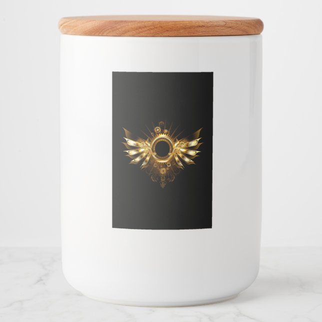 Steampunk vingar mat etikett (Framsida)