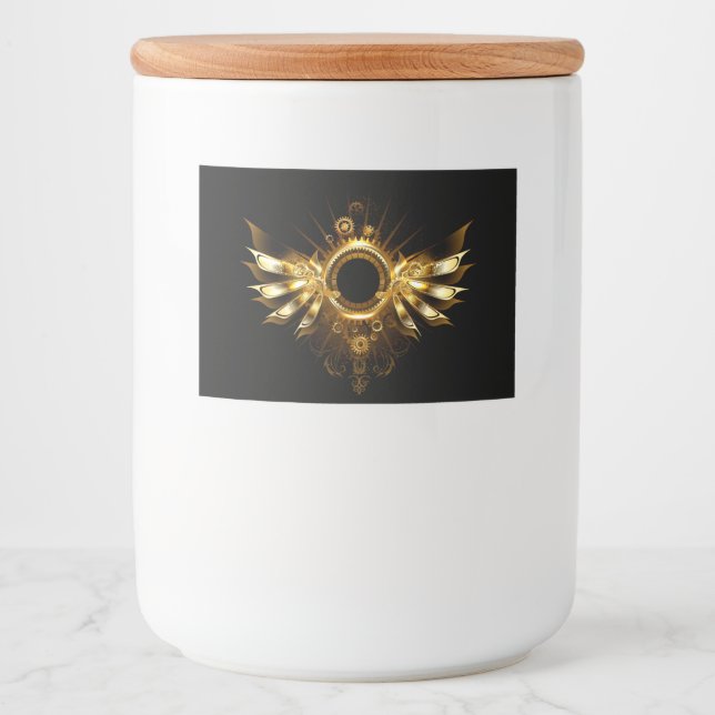Steampunk vingar mat etiketter (Framsida)