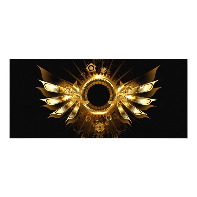 Steampunk vingar reklamkort (Framsidan)