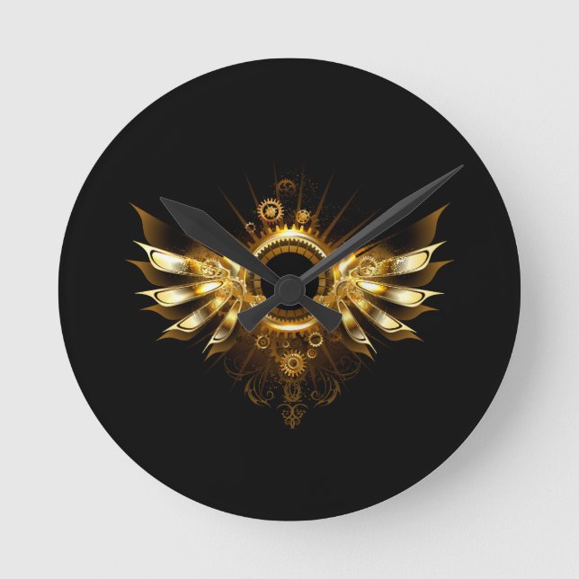 Steampunk vingar rund klocka (Framsida)