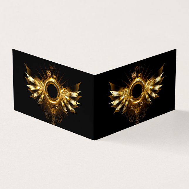 Steampunk vingar visitkort (Utsida)