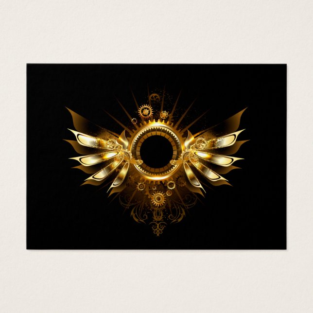 Steampunk vingar visitkort (Framsidan)