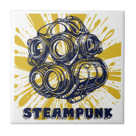 Steampunk Vintage Art - Decorative Tiles Kakelplatta
