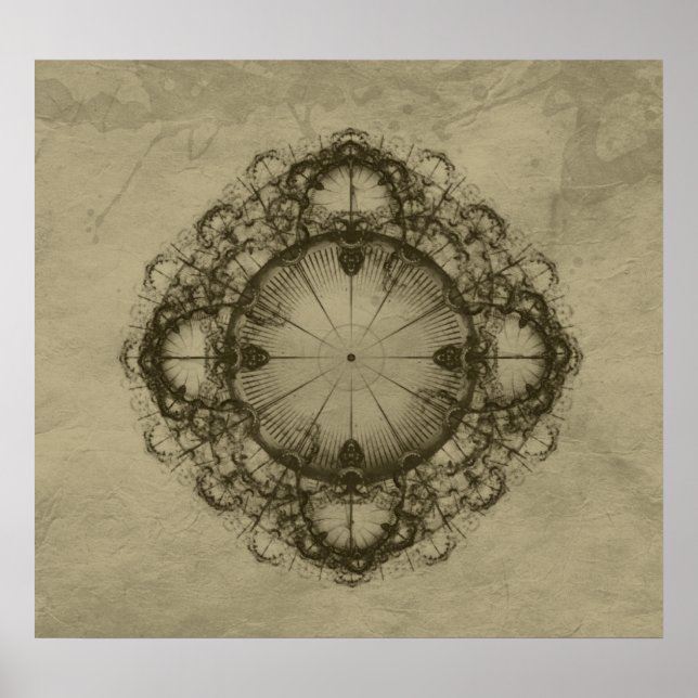 Steampunk vintage art Poster (Framsidan)