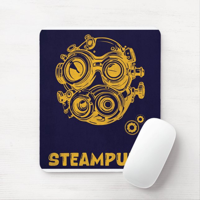 Steampunk Vintage Art V2– Vertical Mousepad Musmatta (Med mus)