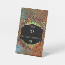 Steampunk Vintage bröllop Personlig Bord Numbe