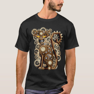 Steampunk Vintage Clockwork Cat T Shirt