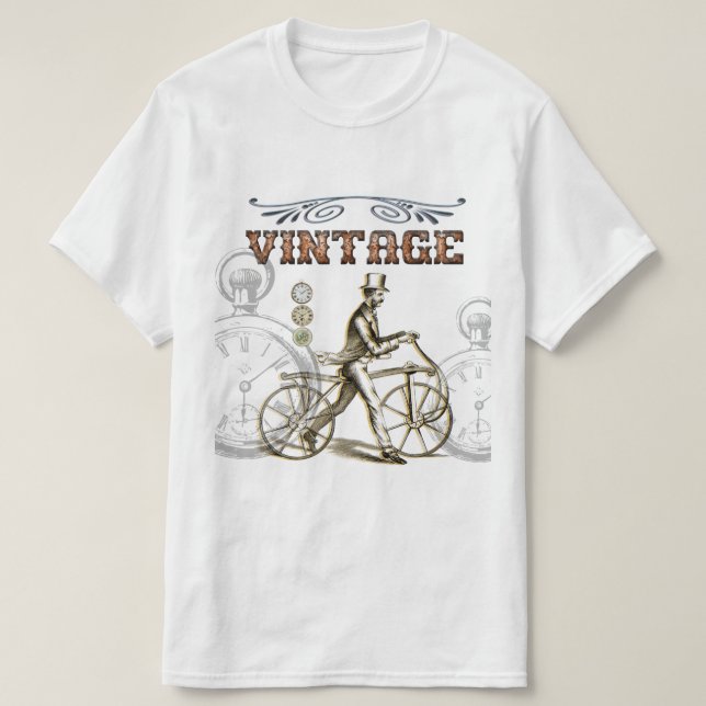 Steampunk Vintage Design T-shirt (Design framsida)