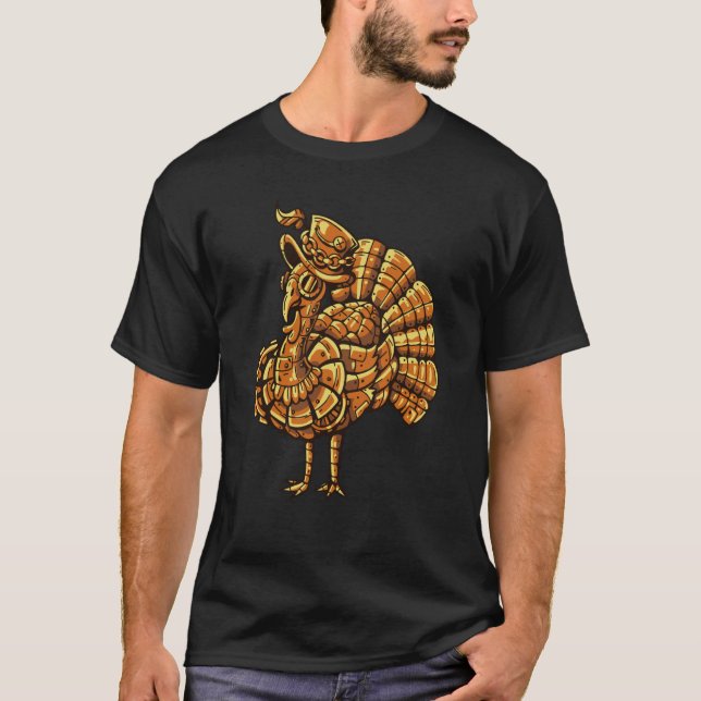 Steampunk-vintage (fågel) t shirt (Framsida)