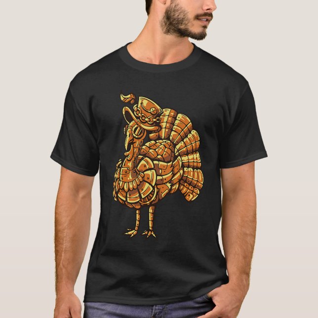 Steampunk-vintage (fågel) t shirt (Framsida)