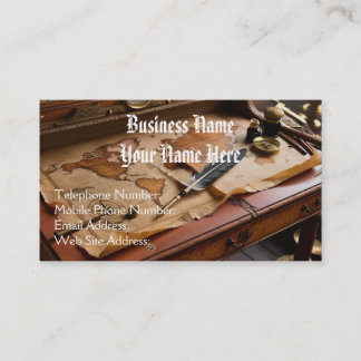 Steampunk Vintage Gamla världskartor tema Visitkort