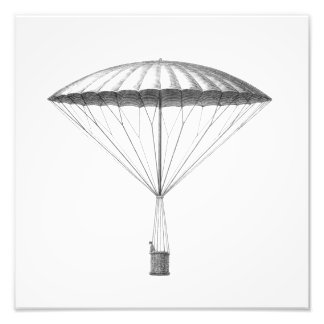 Steampunk Vintage Luftballong Teckning Fototryck