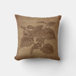 Steampunk Vintage Mulberry Engrave Kudde
