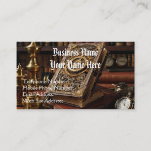Steampunk Vintage och Victorian Theme Visitkort