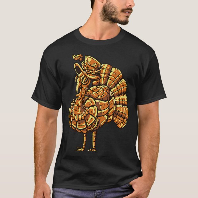 Steampunk vintage peacock bird t shirt (Framsida)