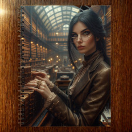 Steampunk Vintage Victorian Dam Anteckningsbok
