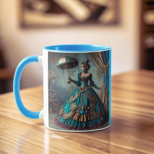 Steampunk Vintage Victorian Dam Circus Performer Mugg