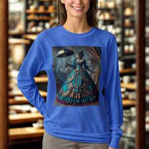 Steampunk Vintage Victorian Dam Circus Performer T Shirt
