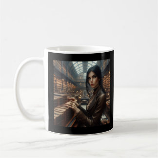 Steampunk Vintage Victorian Dam Kaffemugg