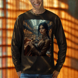 Steampunk Vintage Victorian Dam T Shirt