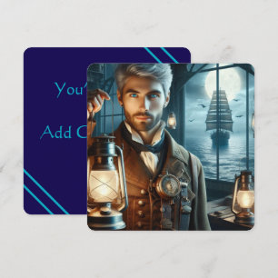 Steampunk Vintage Victorian Lighthouse Keeper Inbjudningar