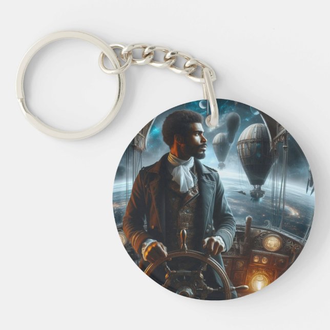 Steampunk Vintage Victorian Space Luft kapten (Framsidan)