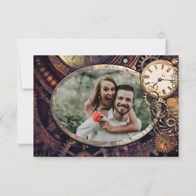 Steampunk-Vintagen växlar fotospara datum Spara Datumet (Baksida)