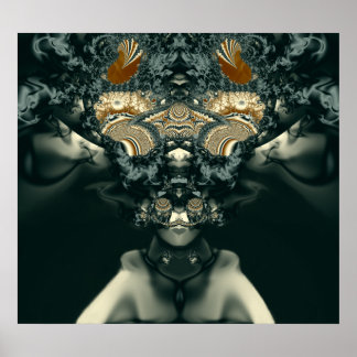 Steampunk Voodoo Priestess Poster