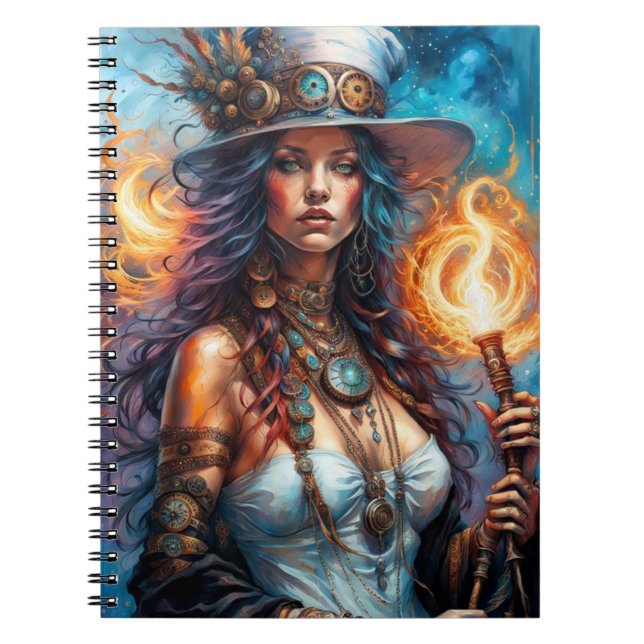Steampunk Voodoo Queen 1 Anteckningsbok (Framsidan)