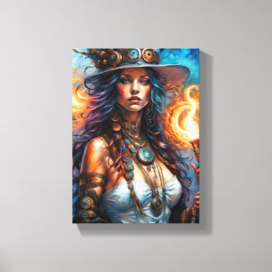 Steampunk Voodoo Queen 1 Canvastryck